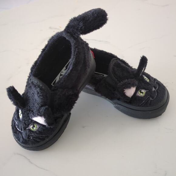 Vans Toddler Slip-On shoes Velcro Toddler size 4 'Cat' NEW - Picture 5 of 8